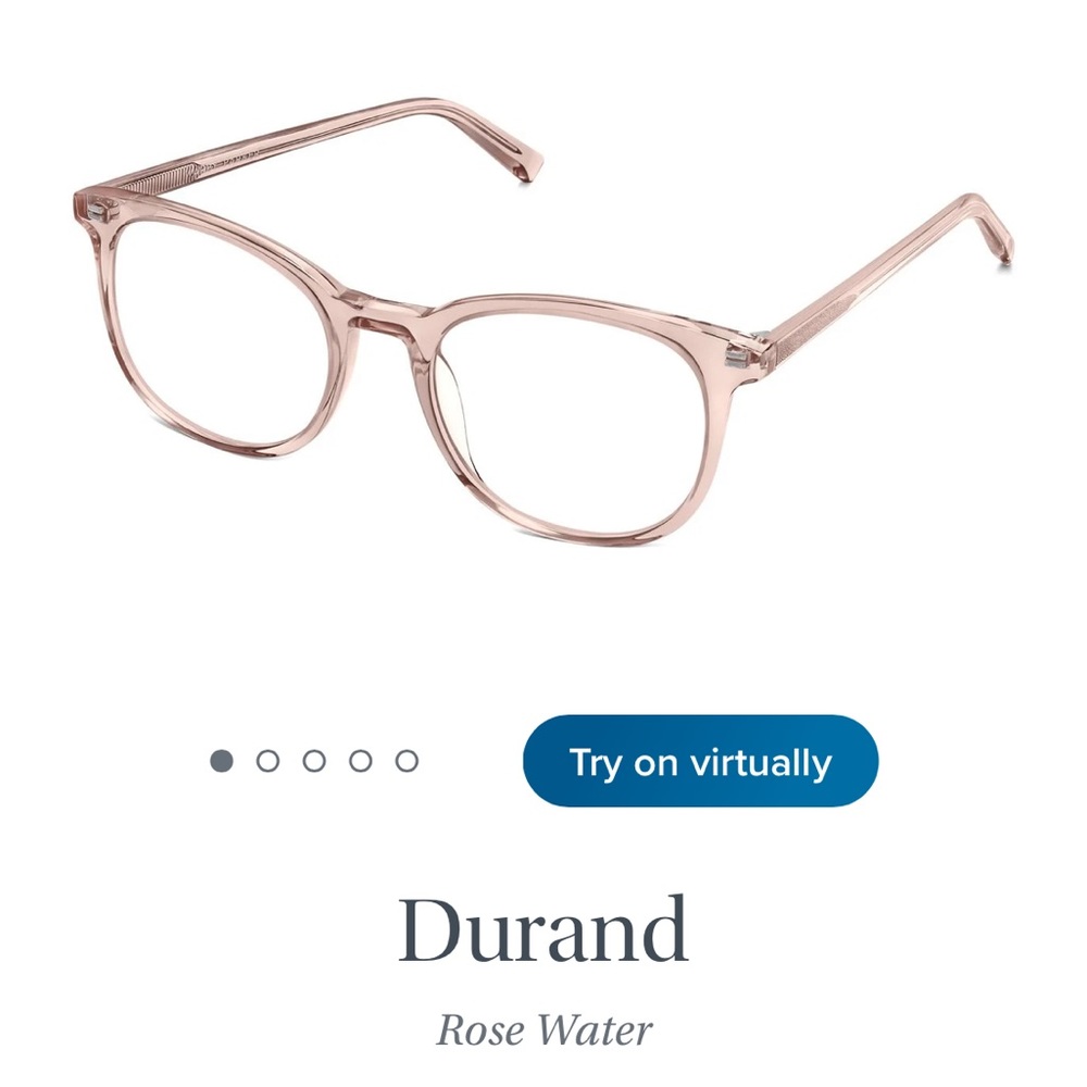 Warby Parker Durand Wide glasses frames in Rosewater Pink